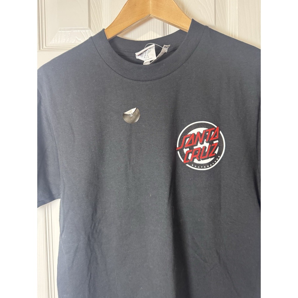 Santa Cruz Shirt Mens Small Black Roskopp Face Skateboarding Surfing Y2K NEW - Picture 2 of 3